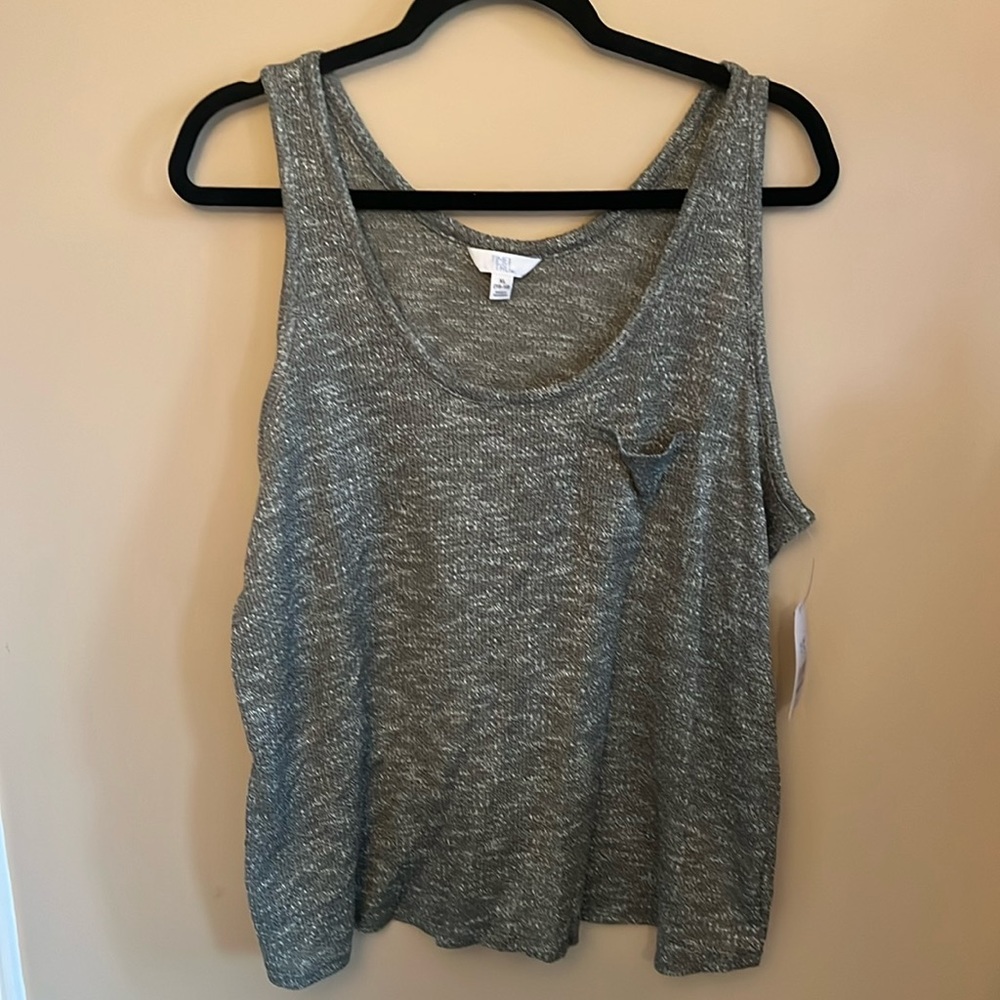 Women’s Time and Tru Gray Knit Tank Top, NWT